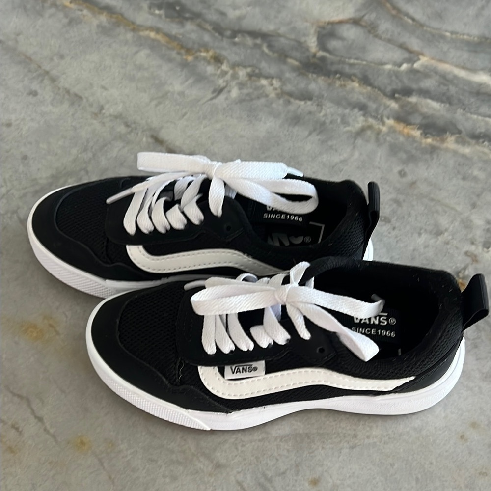 Vans Kids Black and White Sneakers
